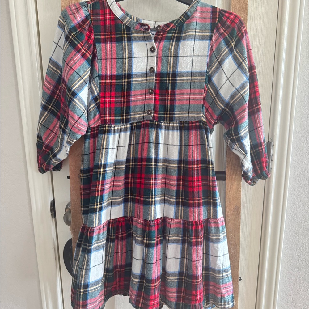 Plaid Button-Down Dress